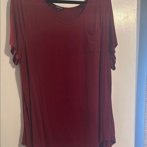 Torrid Red Relaxed Short Sleeve T-Shirt